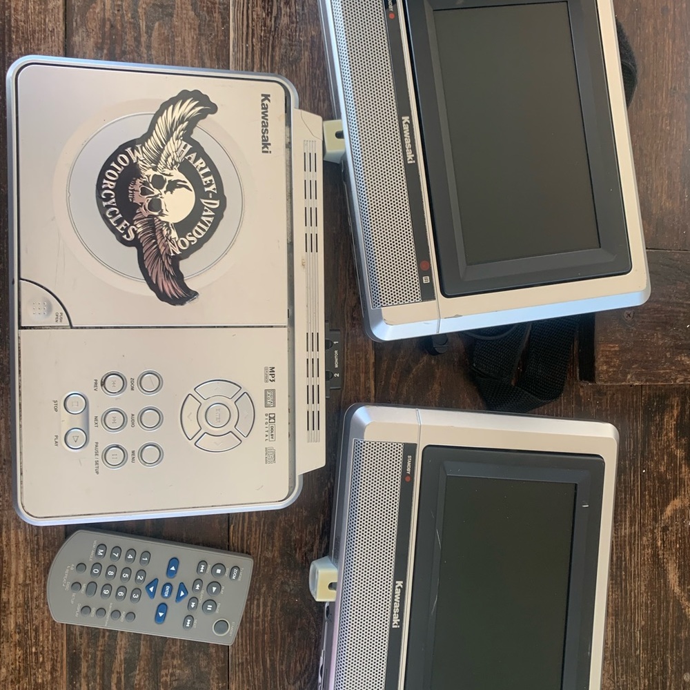 Portable dual dvd player